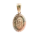 14kt Tri-Color Double Sided Religious Pendant 
