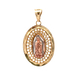 14kt Tri-Color Virgin Mary Pendant