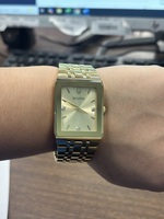 Bulova Men's Watch 97D120 Diamond Dial Gold Stainless Steel Rectangle