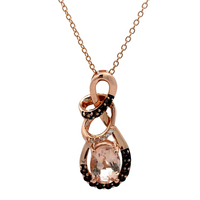 14kt Le Vian Rose Gold Diamond & Multi-Gemstone Pendant With Chain 