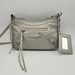 Balenciaga Classic Metallic Edge Mini Crossbody in Silver Leather