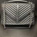 Saint Laurent YSL Sheepskin Matelasse Chevron Monogram Large College Satchel 