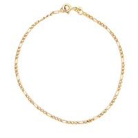 10kt Yellow Gold 7.5" 2mm Figaro Link Bracelet 