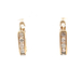 14kt Yellow Gold CZ Huggie Hoop Earrings