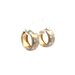 14kt Yellow Gold Diamond Cut Huggie Hoop Earrings