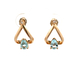 14kt Yellow Gold Diamond & Aquamarine Earrings