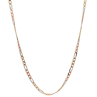 14kt Figaro Tri-Color 20'' 2mm Chain