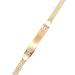 14kt Tri-Color 7.25" 8mm Name Plate Bracelet 