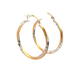 14kt Two Tone Twisted Hoop Earrings