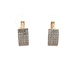 14kt Yellow Gold CZ Huggie Hoop Earrings