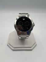 Movado Men’s Stainless Steel Chronograph Watch Black Dial Date Swiss Made