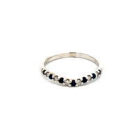 14kt White Gold .10ct tw Diamond & Sapphire Ring