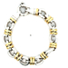 Sterling Silver & 18k Two Tone Fancy Bracelet