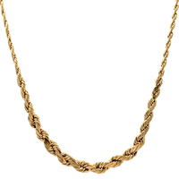 14kt Yellow Gold 16.5" Hollow Rope Chain 