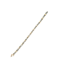 10kt Two Tone 7.5" 5.75mm 1.80cttw Diamond Bracelet