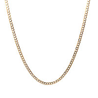 14kt Yellow Gold 18" 2.75mm Diamond Cut Curb Link Chain