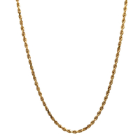 14kt Yellow Gold 16" 2.25mm Rope Chain 