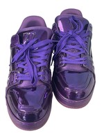Louis Vuitton Metallic Purple Patent Leather Trainer Sneaker 