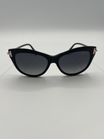 Tom Ford Women’s Polarized Sunglasses Black Cat Eye TF Style 