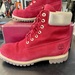  Christmas Timberland Naughty or Nice SZ 10 A1183 Red Gold