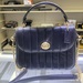 Coach Marlie Top Handle Satchel With Quilting Black Leather (C1558)