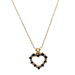 10kt Yellow Gold Diamond & Sapphire Heart Pendant With Chain