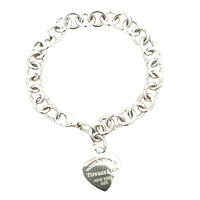 Tiffany & Co. 8" Return to Tiffany Heart Tag Charm Bracelet 