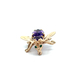 10kt Yellow Gold Amethyst Bee Broach