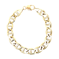 14kt Yellow Gold Mariner 9" 11mm Bracelet  