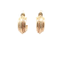 14kt Yellow Gold Rope Hoop Earrings 