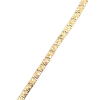 14kt Yellow Gold 7.5" 9mm Nugget Bracelet 