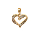14kt Yellow Gold .30ct tw Diamond Heart Pendant 