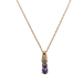 14kt Yellow Gold Diamond & Tanzanite Pendant With Chain 