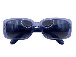 Ray-Ban Transparent Blue Rectangular Frame Sunglasses 