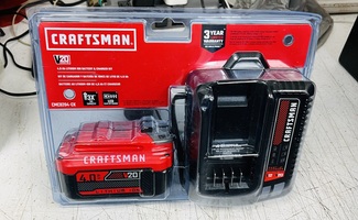 Craftsman CMCB204-CK V20 20V 4.0 Ah Lithium Ion Battery & Charger Kit New Sealed
