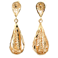 14kt Yellow Gold Teardrop Dangling Earrings