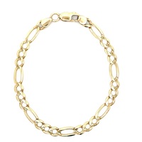 14kt Yellow Gold 8" 6mm Figaro Link Bracelet 