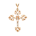 14kt Yellow Gold .15ct tw Diamond Cross Pendant 