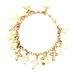 14kt Yellow Gold 7" Cross Charm Bracelet