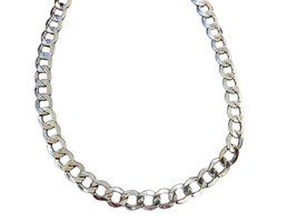18kt White Gold 8" 6mm Figaro Link Bracelet