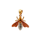 14kt Tri-Color Bee Pendant 