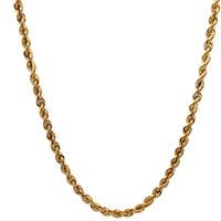 14kt Yellow Gold 24" 3mm Rope Chain 