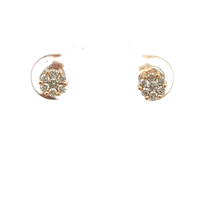 10kt Yellow Gold .30ct tw Diamond Cluster Earrings