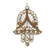 14kt Yellow Gold Hamsa Hand Pendant