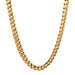 14kt Yellow Gold 24" 7.5mm Semi Hollow Cuban Link Chain