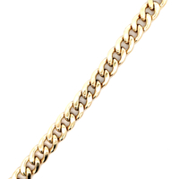 14kt Yellow Gold 8.75" 9.75mm Semi Hollow Cuban Link Bracelet 