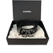  CHANEL Black & Silver CC LOGO BELT SIZE 90
