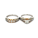 14kt Two Tone 1.70ct tw Diamond Wedding Set