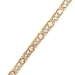 14kt Tri-Color 6" 8mm Flower Bracelet