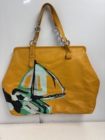 BCBGMAXAZRIA Yellow Tote bag